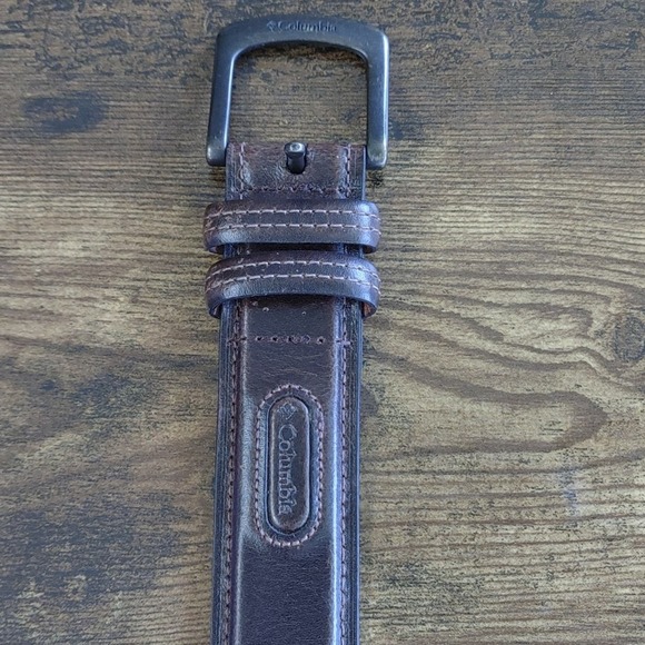 Columbia Mens 32 in. Brown Leather Belt - Picture 5 of 8